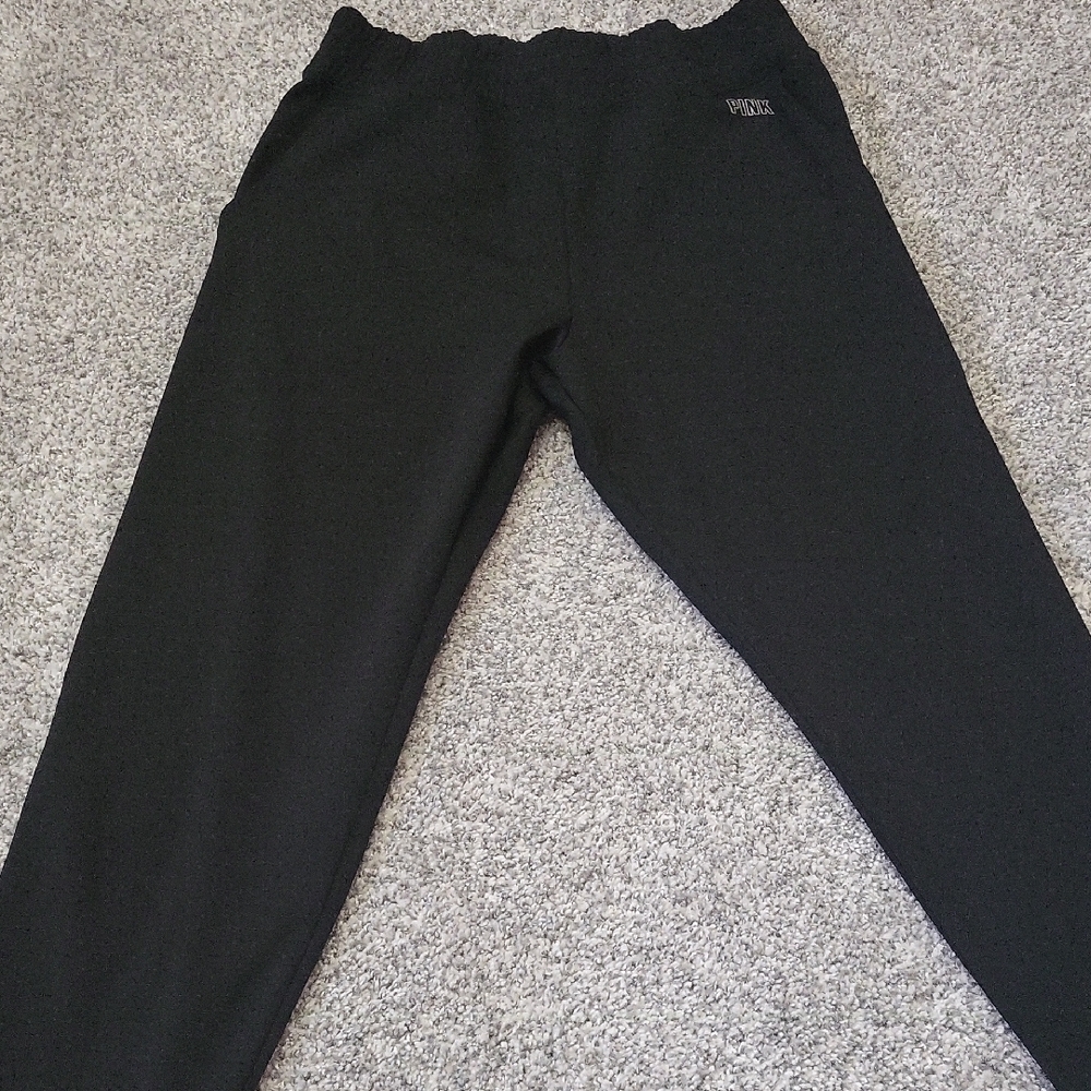 PINK Victoria's Secret Black Track Pants
